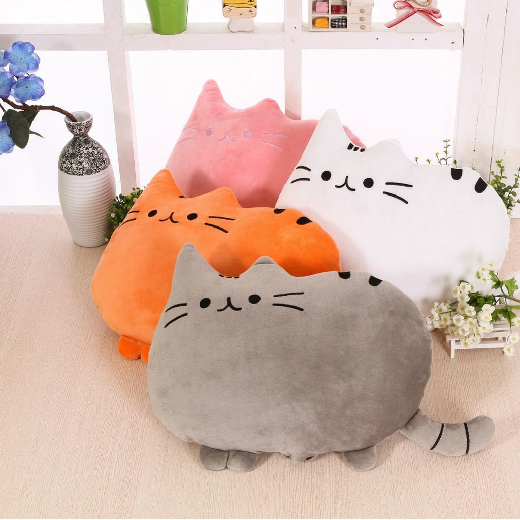 40*30cm Creative Home Decoration Hug Pillow Sofa Headboard Cushion Meow Man Pillow Big Face Cat Cartoon Biscuit Pillow Festival Friend Birthday Gift