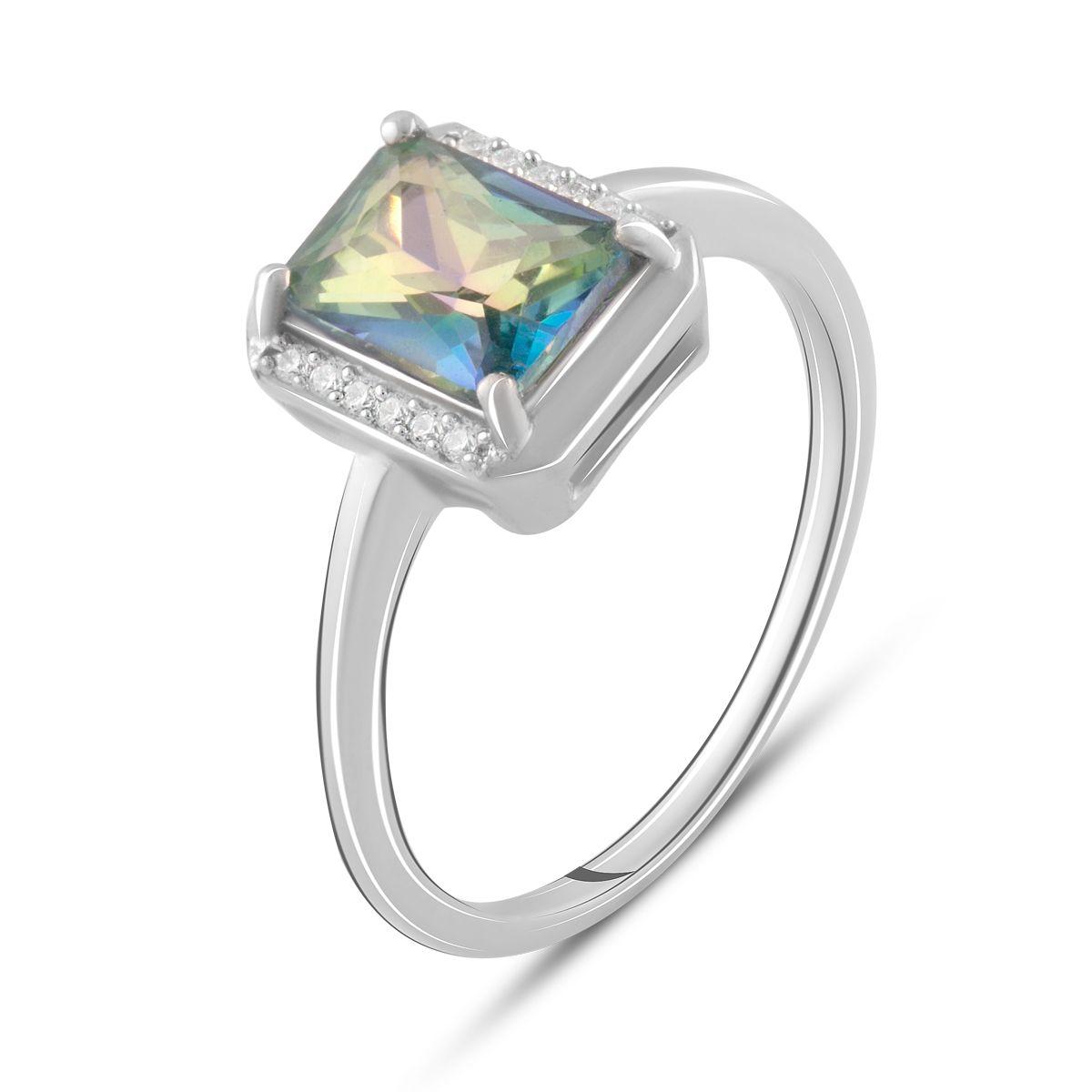 

Срібна каблучка з топазом 1.125ct (2084914) 2.45 гр. 925 проби 18 різнокольорові кольору