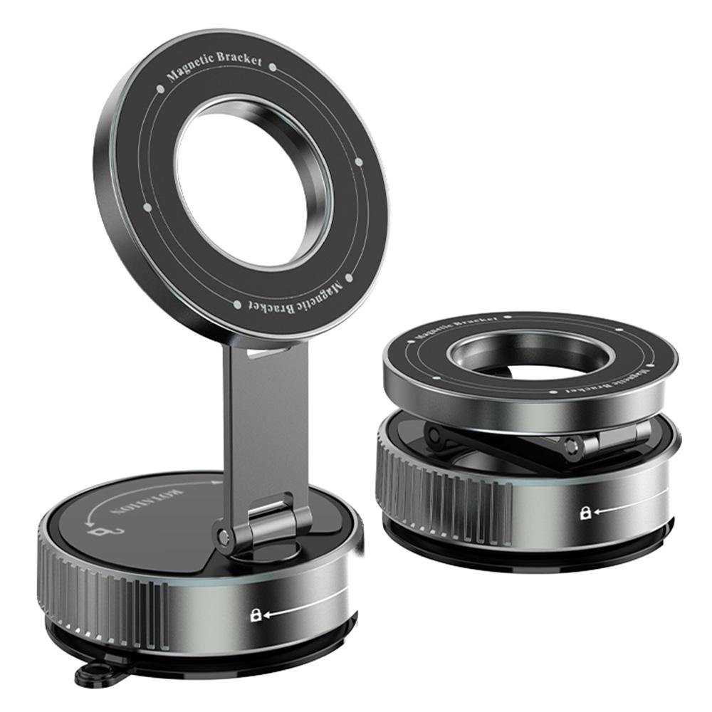 K1 Magnetic Car Phone Mount with Suction Cup Base 360 Degree Rotation Foldable Navigation Stand