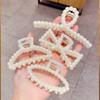 Pearl Hair Claw Clips Crab Elegant Geometric Hairpins For Women Girl Korean New Bow Sweet Hollow Out Hair Accessories Bath Clip
