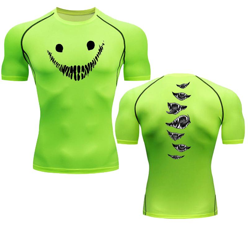 

Running T-Shirt Men Short Sleeve Compression Shirt Summer Quick Dry Fashion High Elasticity Top Bodybuilding Workout Breathable Gym Suit XXXL