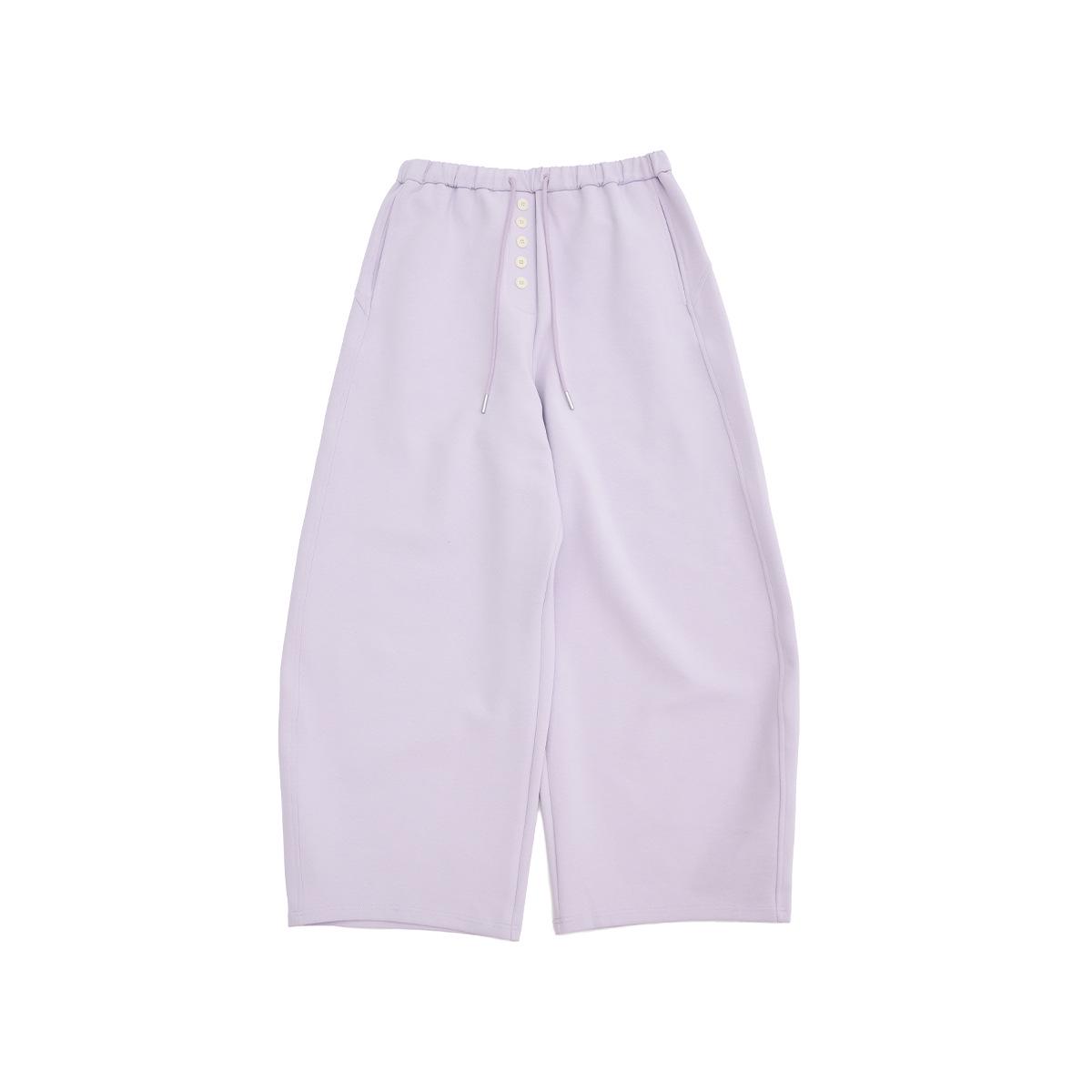 Dai He High-Waisted Multi-Button Lace-Up Casual Sweatpants H60325 Medium фиолетовый