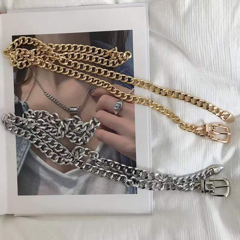 Metal Waist Chain Women's Thin Waist Suit Dress Denim Decorative Belt Pendant Simple Versatile Fashion Belt