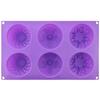 Blume geformte Silikon DIY handgemachte Kerze Kuchen Form liefert 6 Loch Handwerk Seife Form Werkzeug