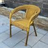 Reinforced Armchair with Backrest, Indoor Lounge Chair, Rattan Chair, Outdoor Chair, Rattan Woven Chair, Rattan Chair