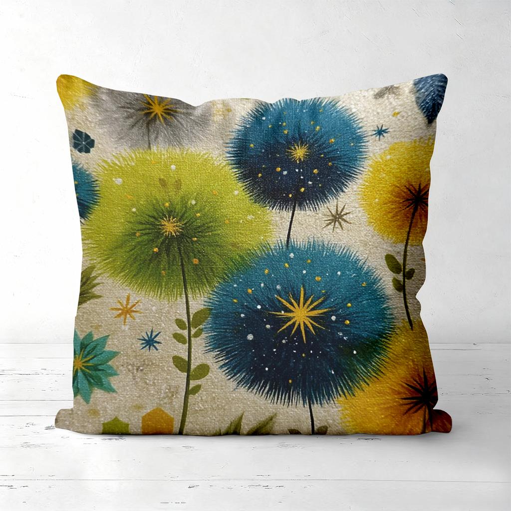 Floral Dandelion Pillows Add Charm To Your Home Polyester Pillowcase, Sofa Decorative Cushion Cov Headboard Pillow