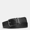 Coach Hebilla de Arnés Cinturón Reversible Cortar a Medida 38 mm Negro