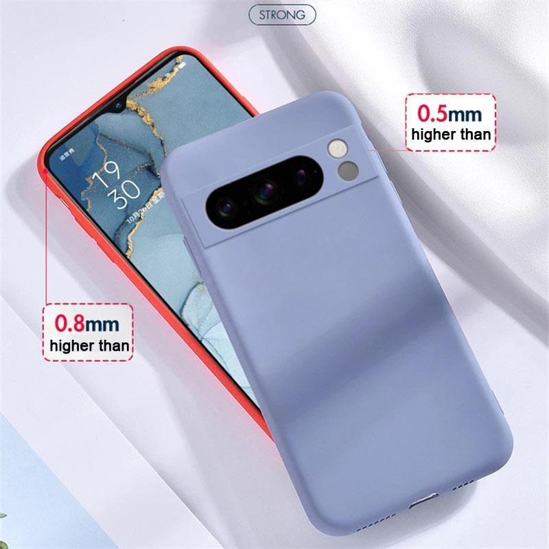 Custodia Ultra Sottile Semplice in Silicone Liquido Skin Touch per Google Pixel 10 9 Pro XL 8 7 A Pro Confezione Completa Antiurto Morbida Copertura Protettiva
