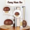 M-Modern-You Are My Sunshine Music Box, Wood Engraved Vintage Cute Mushroom Wind Up Musical Gifts For Boyfriend Woman Husband