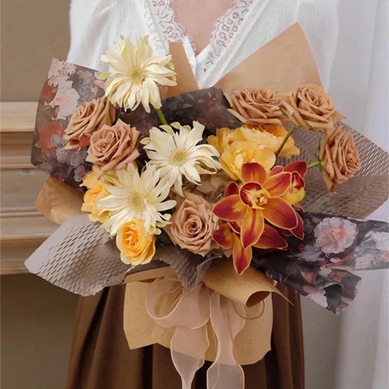 10 Yards/Roll Chiffon Organza Silk Ribbon Satin For DIY Craft Gift Wrapping Decoration Wedding Bouquets Wreath Sewing Supplies