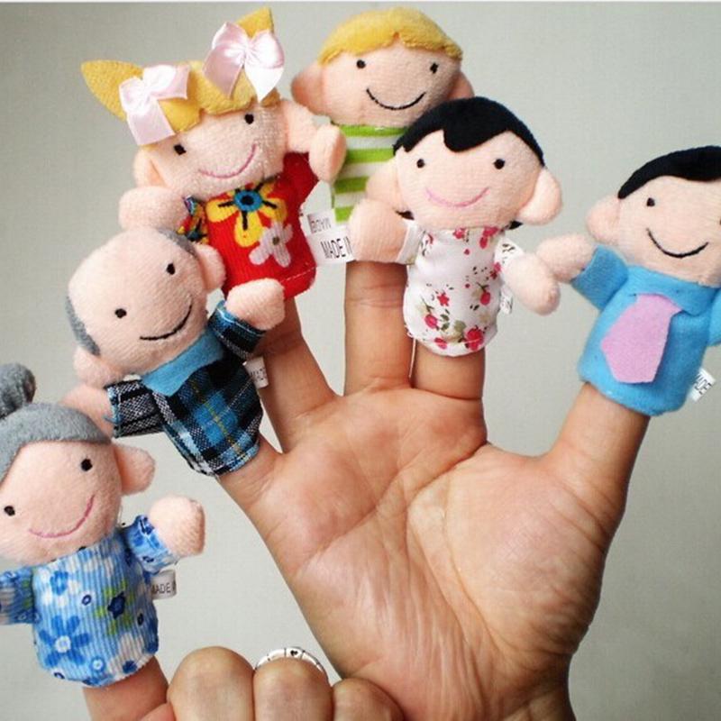 rinquedo fantoche ручные куклы 6 шт. Семейные пальчиковые куклы плюшевые говорящие куклы — фото 3