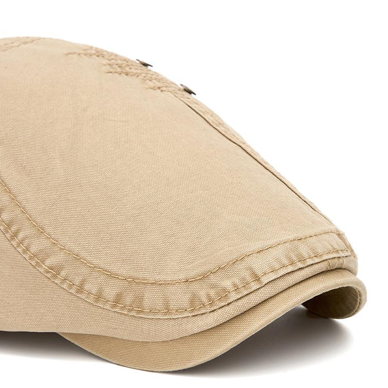 Men's Summer Thin Peaked Cap Embroidered Breathable Cap British Newsboy Cap Adjustable Sunshade Beret