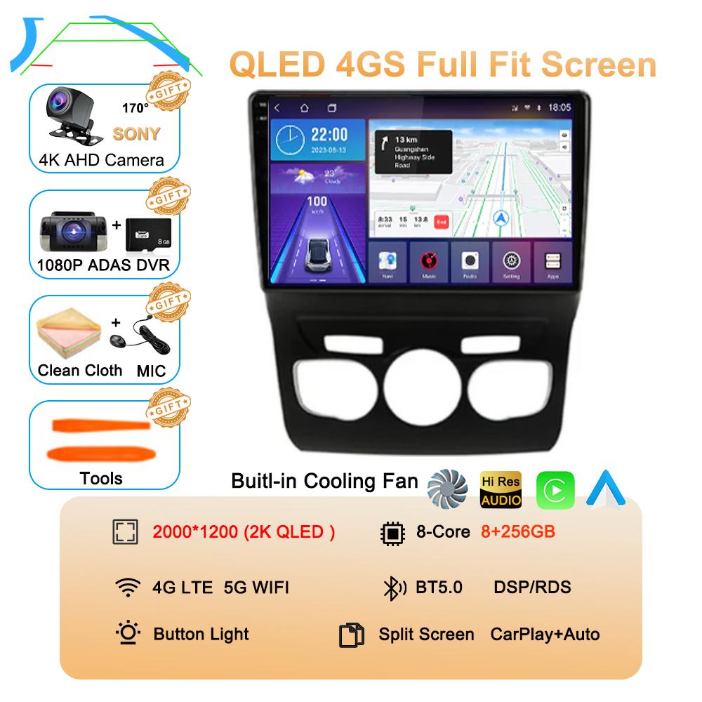 Android 14 Carplay DSP WIF+4G Radio Auto GPS Player Multimedia Pentru Citroen C4 C4L DS4 2013 2014 2015 2016 2017 Stereo Cameră 360