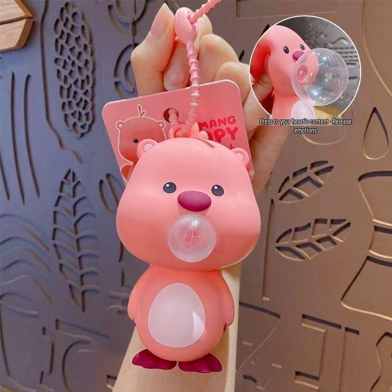 

Брелок-сквиши Zanmeng Ruby Beaver, пускающий пузыри - Милый мультяшный подарок для снятия стресса розовый