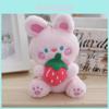 Adorable Cute Plush White Rabbit Keychain Creative Fruit Bunny Plush Toy For Girls