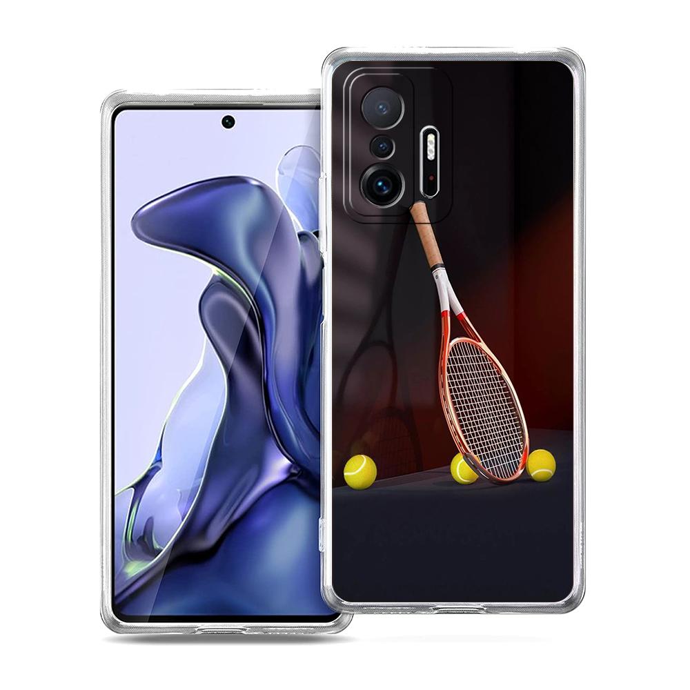 Transparent Phone Case for Xiaomi Mi 14 13 12 11 Ultra 13T 12T 11T Poco X3 NFC F3 F6 Pro Lite 5G Soft TPU Shell Tennis Sport Bag