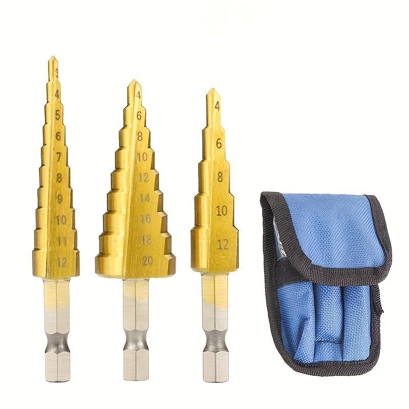

3PCS 4-32mm HSS Cobalt Step Drill Bit Set Drilling Power Tools Multiple Hole High-Speed Steel for Drilling Metal Wood Plastic
