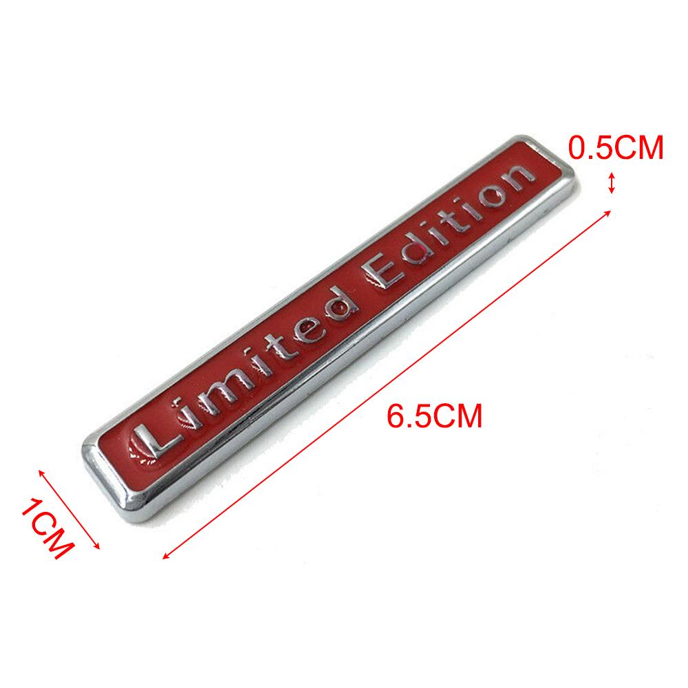 1pc Limited Edition Car Styling Sticker Car Badge Decal Body Decorative Car Trunk Emblem Sticker Red Auto Exterior Accessories