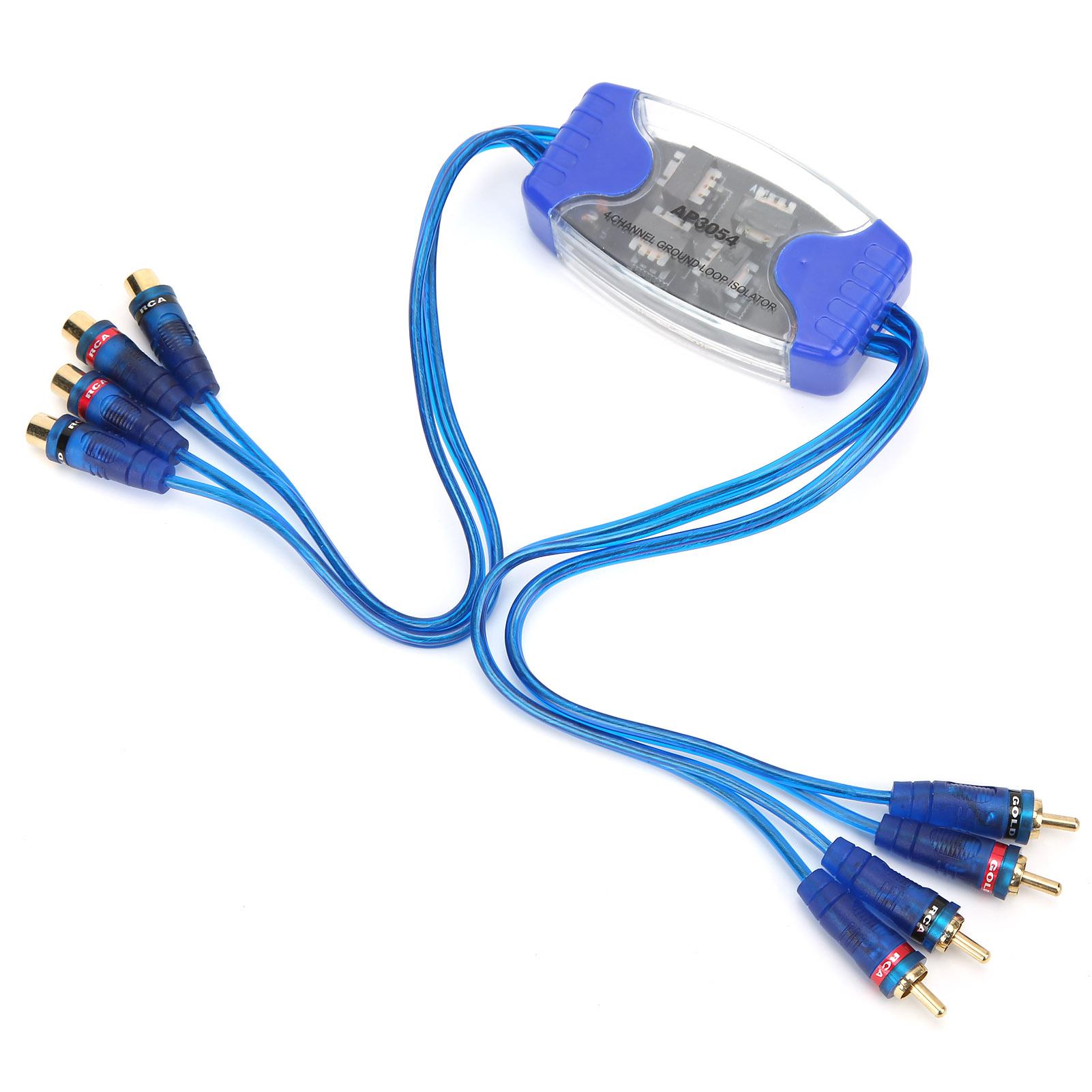 

Фильтр шума, изолятор контура заземления, автомобильный, 4-канальный, позолоченный, изолятор контура заземления, автомобильный фильтр шума для автомобиля синий