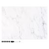 Navaris Magnetic Board, MDF Whiteboard, Wall-Mounted Chalkboard - Memo Board, Desk Panel, Display Board with Pen, 70x50cm, White Marble