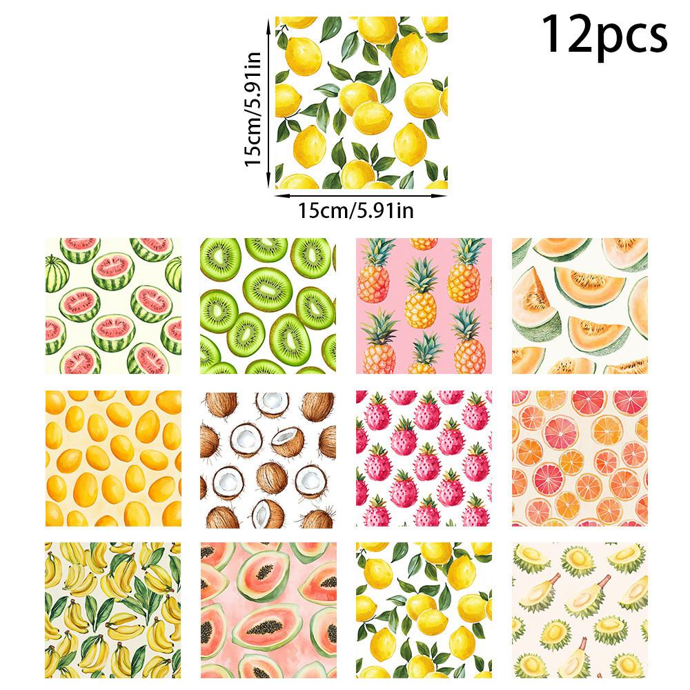 

Фруктовый Арбуз Ананас Лимон Кокос Узор Подарочная Коробка Декор Упаковочная Бумага
