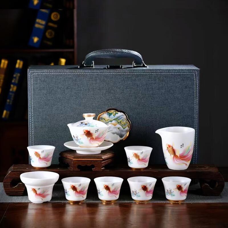 Chaxun Mutton Fat Jade Kung Fu Tea Set
