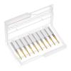 A84X-10PCS Titanium Coat Carbide End Mill Engraving Milling Cutter CNC Router Bits For PCB Machine, 1/8 Inch Shank