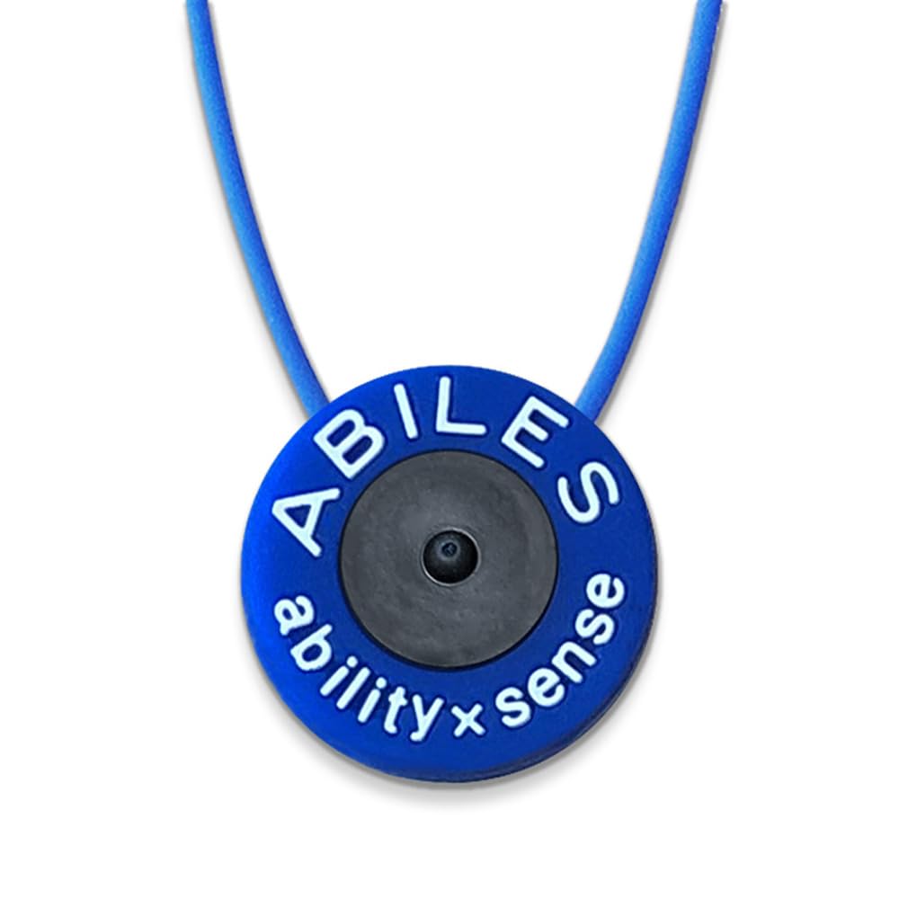 UNICA ABILES Nano Crystal Necklace with Coil and BLACK EMF Electromagnetic Wave Supervised by Size S Blue Maruyama-Style EYE, Protection, Blocking,