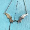 Vampire Bat Wing Necklace Personality Collarbone Chain New Bat Wings Vampire Gothic Metal Necklace Fashion Jewelry Accessories