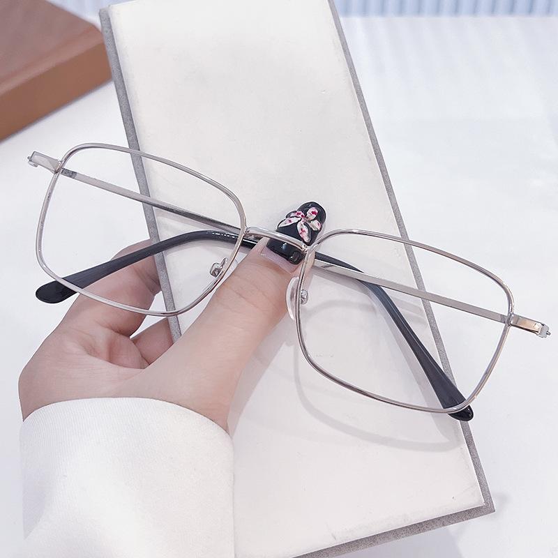 Sven Gold Wire Glasses Men'S Face Small Metal Thin Frame Color-Changing Flat Glasses High Value Myopia Glasses Frame