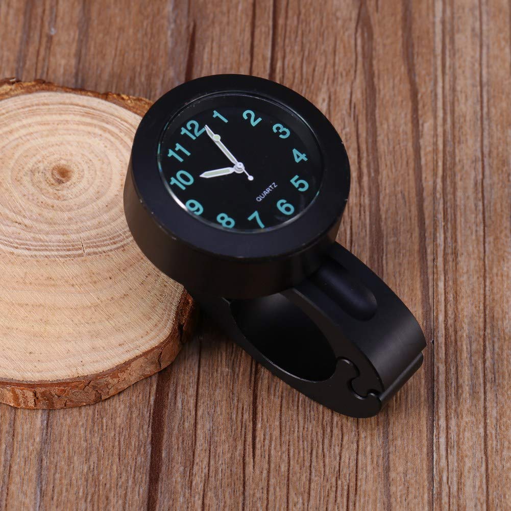 Motorcycle Clock Waterproof Radio Digital Aluminum Handlebar Mount Watch, Motorcycle