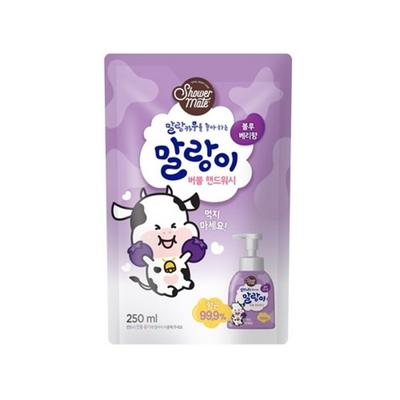 Shower Mate Soft Cow Soft Bubble Hand Wash Blueberry Scent Refill, 250ml, 1 Piece