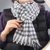 Plaid Y2K Checkered Scarf Korean Style Winter Cashmere Shawl Knitted Houndstooth Scarf  Women/Men