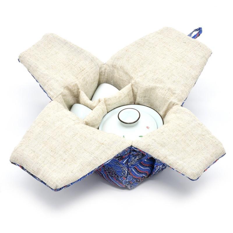 1 Stück Vintage Teegeschirr Aufbewahrungstasche Teetasse Teekanne Taschen Reise Outdoor Tragbar Teetassen Hüllen Lebensmittel Schmuck Nüsse Paket Zubehör