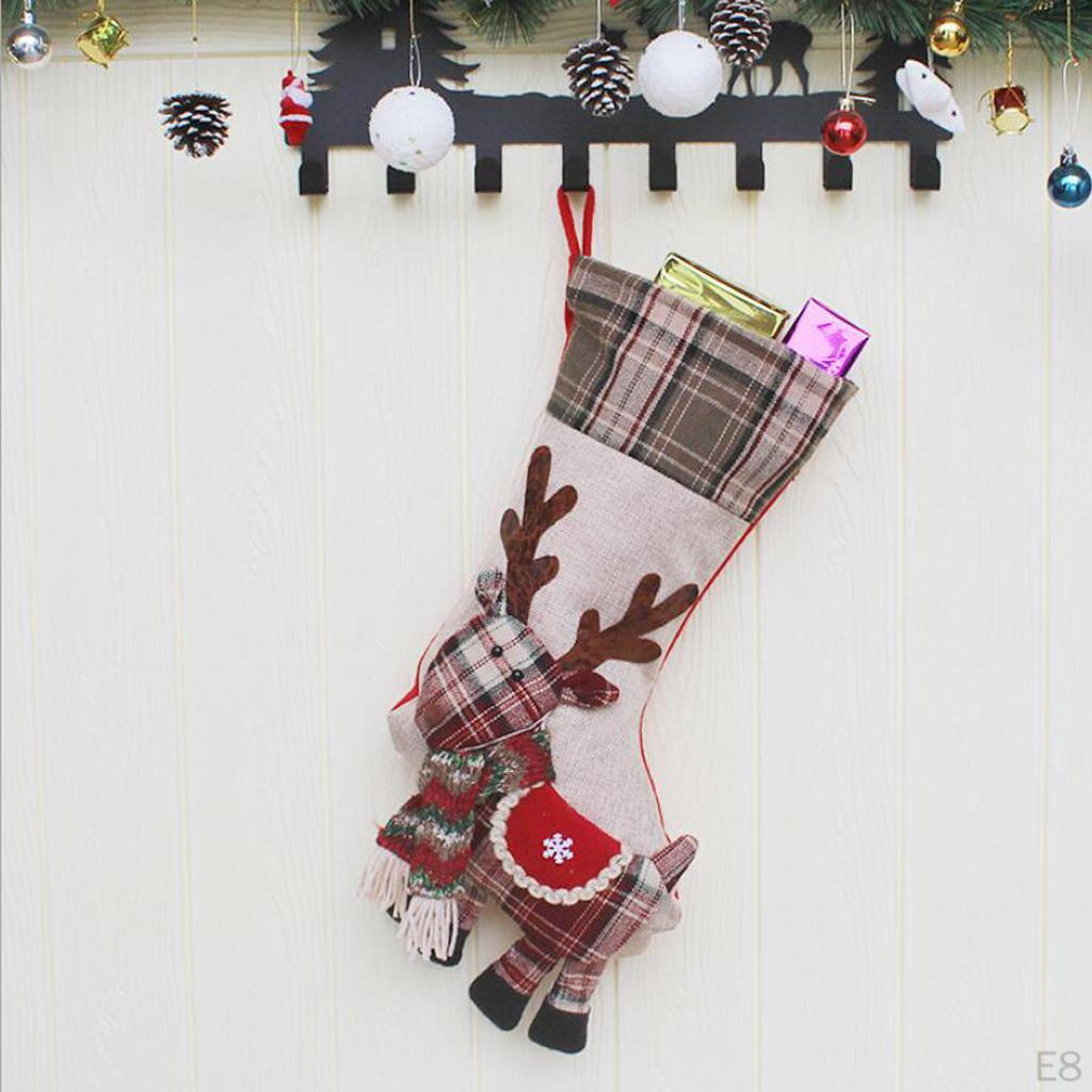 Christmas Decoration Stocking, Non-woven Fabric, Santa, Elk, Snowman