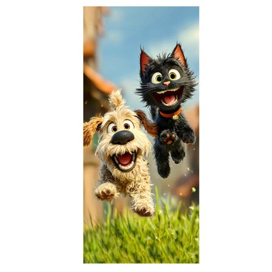 

Dustbin Sticker Funny Cartoon Animal Wheelie Bin Decal Self Adhesive Cute Monkey Chicken Cat Sticker for Door Trash Cans Bins Driveway Garden Patio K