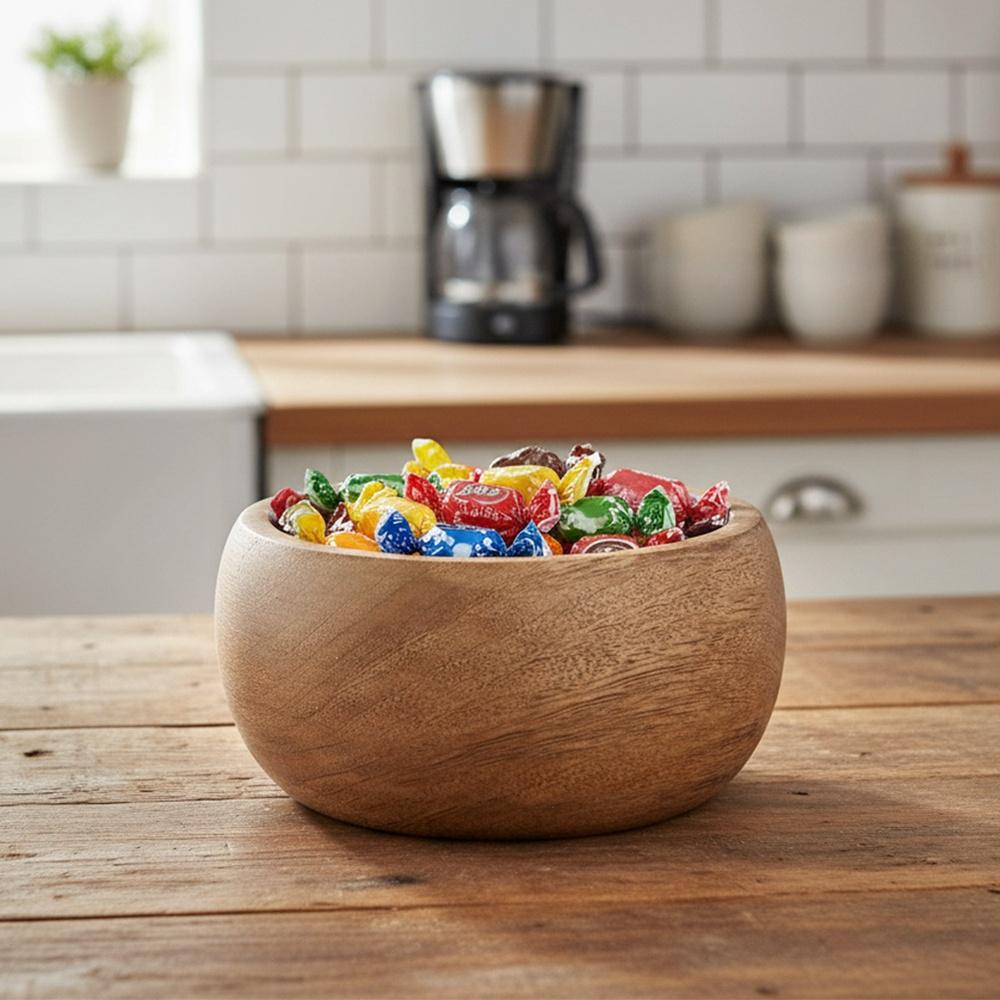 Miska Drewniana Miseczka Do Serwowania Sałatek Przekąsek Potraw 450 Ml
