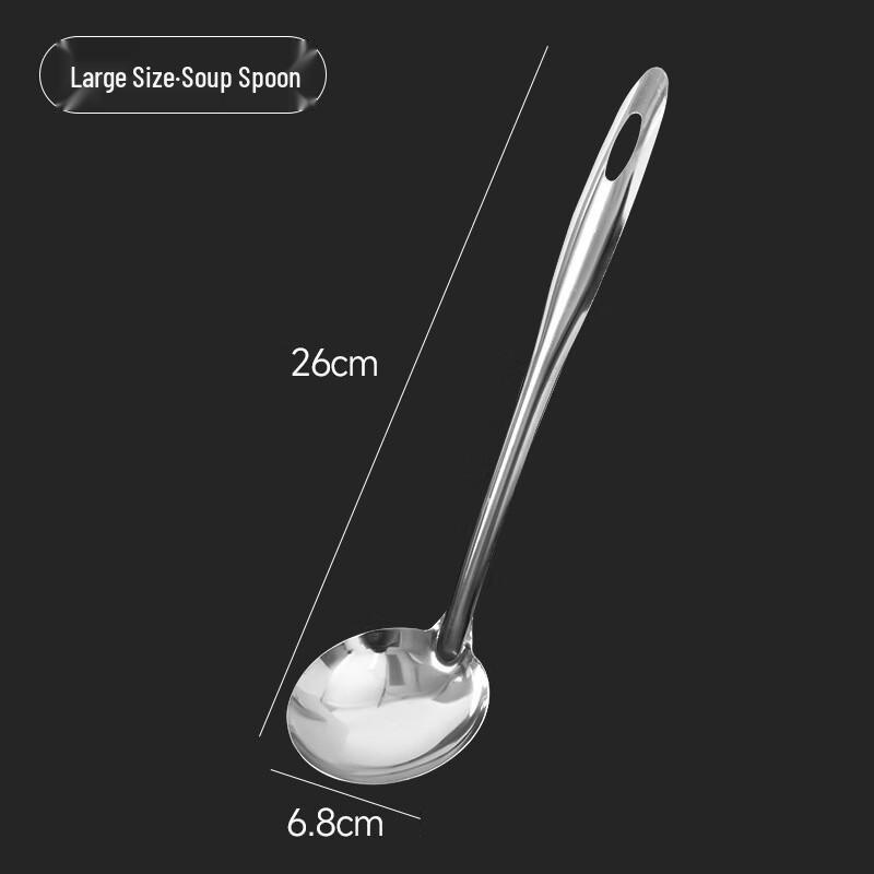Stainless Steel Long-Handle Hot Pot & Soup Spoons