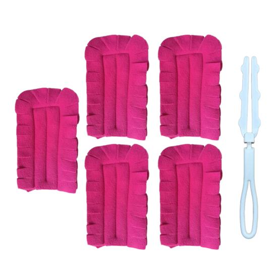 

5Pcs Dust Duster Microfiber Cloth Reusable Duster Electrostatic Cleaning Pads Detachable Replaceable Heads