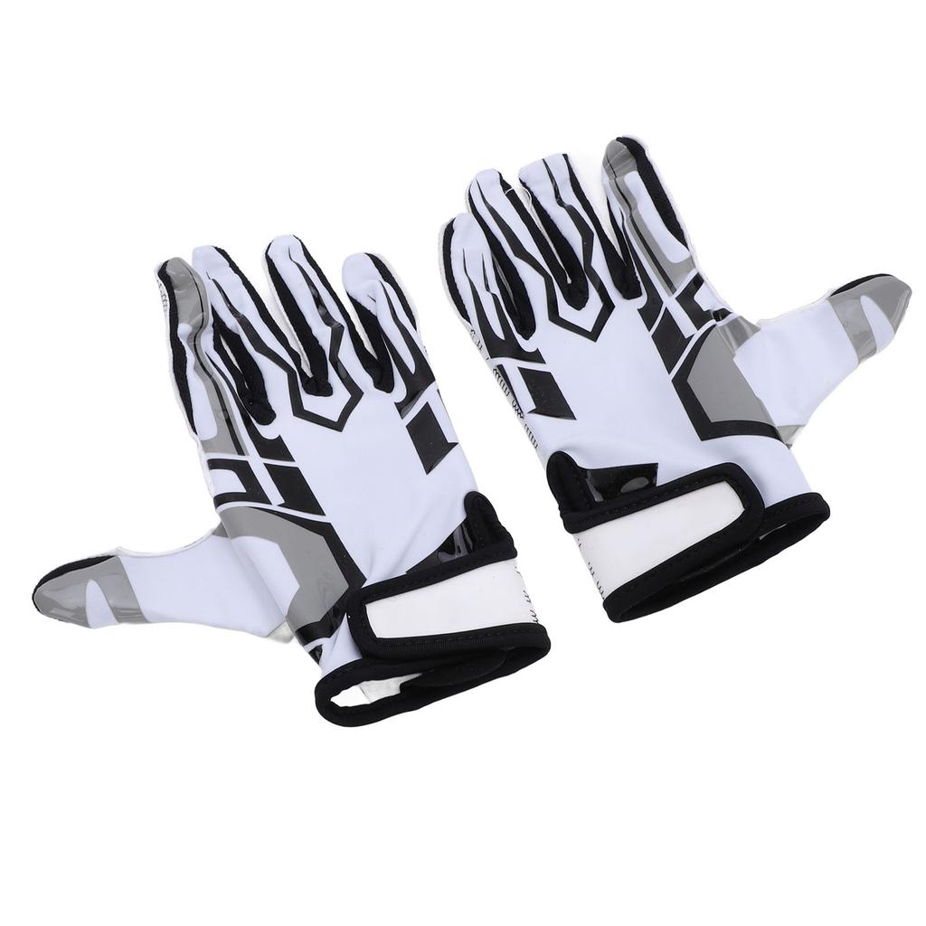 Kids Football Gloves Anti Slip Silicone Breathable Soft Elastic Adjustable Wrist White Youth Wide Re