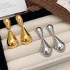 PONYKISS  Sterling Silver 18K Gold Water Drop Stud Earrings for Women Minimalist Vintage Fine  Exaggerated Accessories