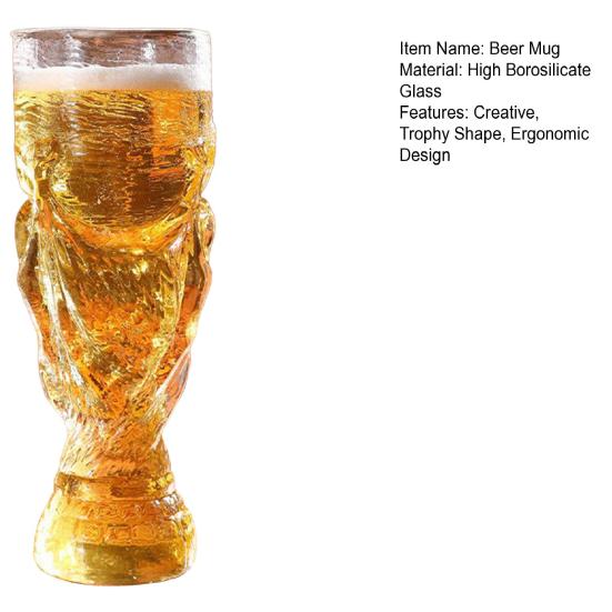 Mug à Bière Football pour Bières Artisanales Stouts et Cidres Poignée Ergonomique Verre à Bière Design Inspiré des Stades Tasse à Bière Parfaite pour les Soirées Regardage les Barbecues et