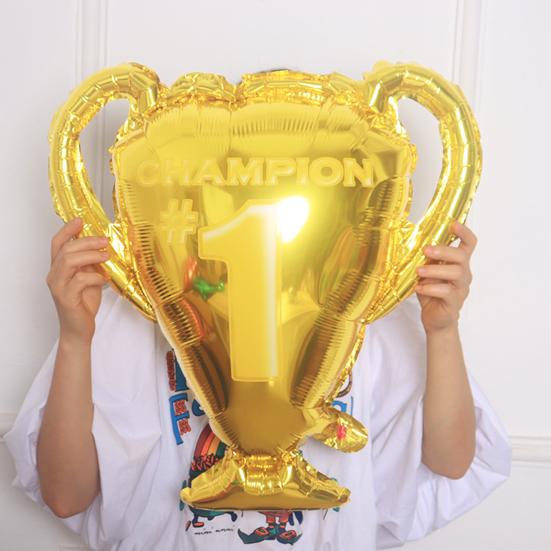 Trophy Balloon Decorative Inflatable Attractive Party Supplies Aluminum Film Trophy Shaped Party Balloon for Party