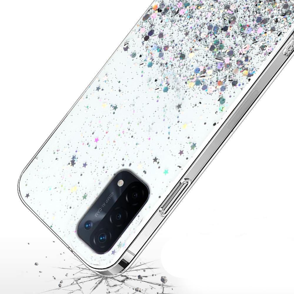 Case for Oppo A54 5G/A74 5G/A93 5G, Glittery, transparent