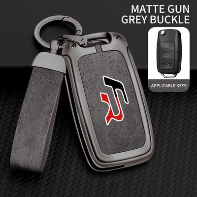 Suitable for Ateca Leon FR 2 Ibiza Zinc Alloy Car Key Cover High-end Genuine Leather Car Key Case Buckle Auto Accessories