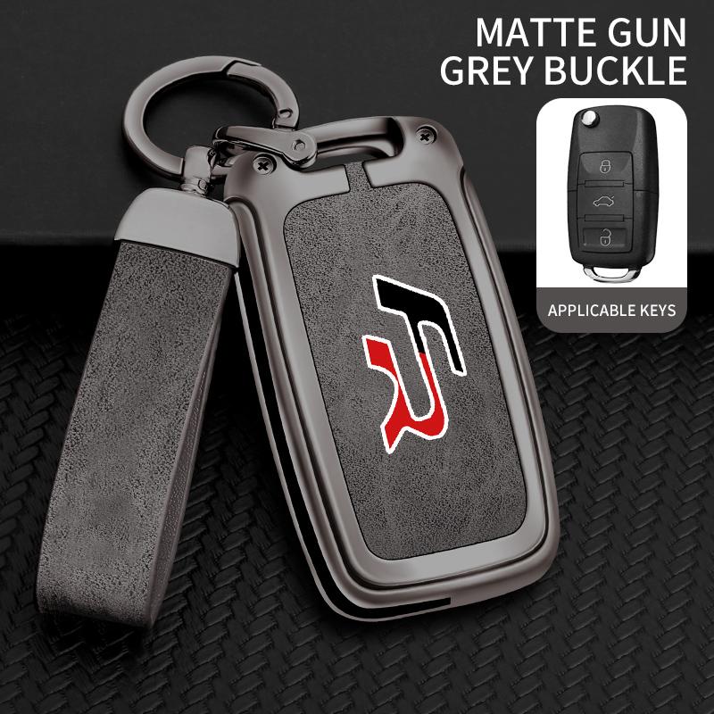 Vrdpn5 Suitable for Seat Ateca Leon FR 2 Ibiza Zinc Alloy Car Key Cover High-end Genuine Leather Car Key Case Buckle Auto Accessories