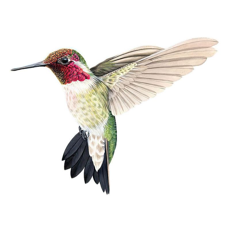 LYKX Beautiful Hummingbird Hand Painted Bird Sticker for Home Decoration Toilet Sticker