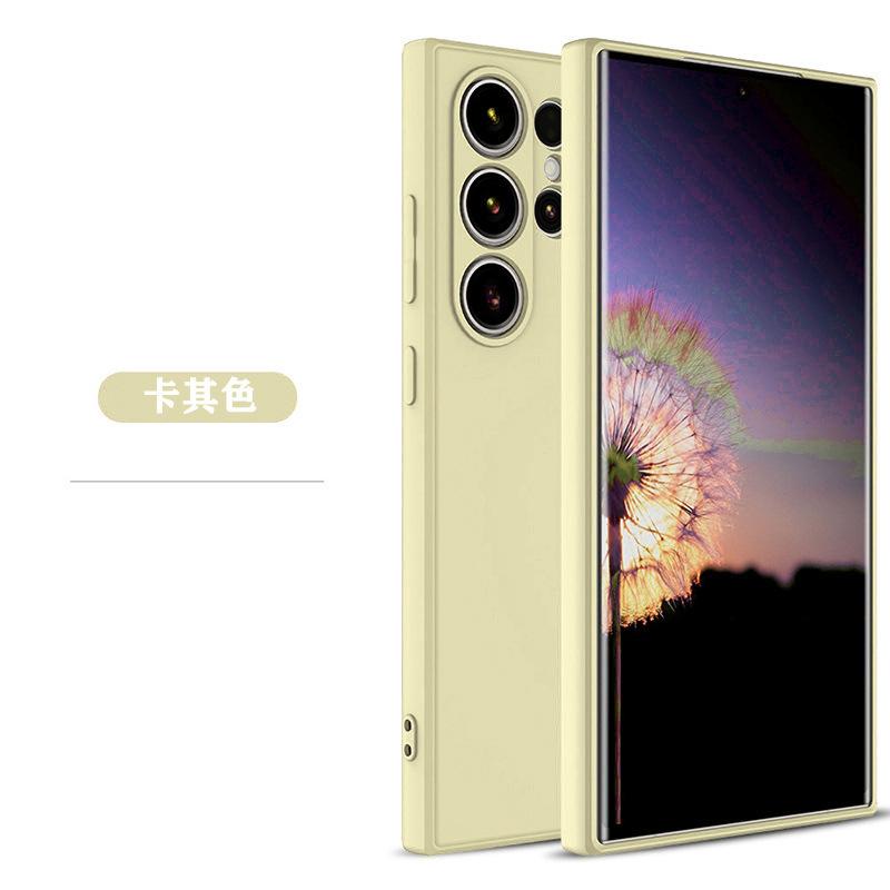 Applicable to Samsung S25Ultra mobile phone case ultra-thin matte skin feeling liquid tpu soft Note20 all-inclusive S24plus
