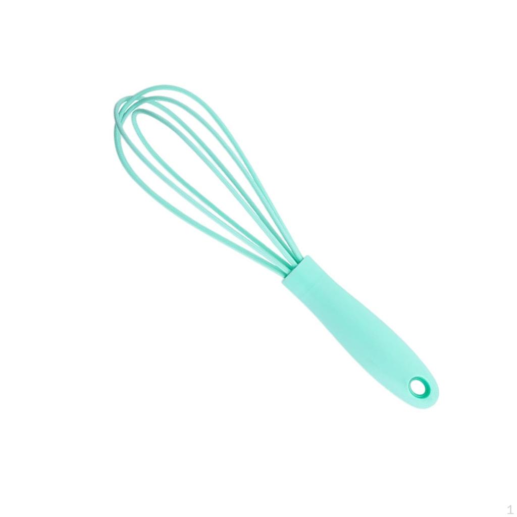 Egg Beater Utensil Non Scratch Tool Wire Whisk Silicone for Beating Frothing Blending