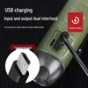 High-Brightness Emergency Flashlight with Long Battery Life and Solar Hand-Crank Charging